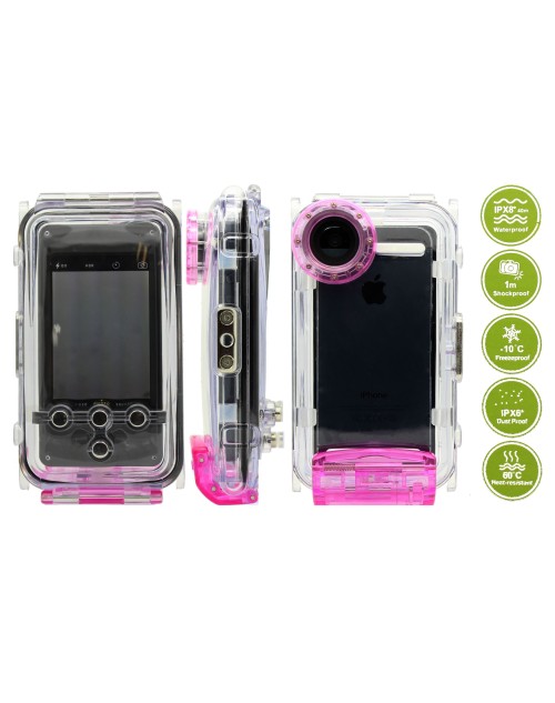 IPX8 Waterproof Protective Shell Case Photo Housing 40m/130ft Rated Underwater Case for iPhone 5s 5 5c